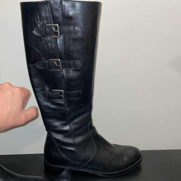ECCO Hobart Tall Leather 3 Buckle Riding Boots.  Size 8.5. - Picture 8 of 14